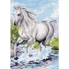 738 Канва с рисунком 'Матренин посад' 'Ветер перемен', 28*37 см