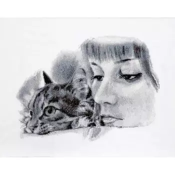 740 Набор для вышивания Hobby&amp;Pro 'Грусть на двоих', 35*26 см