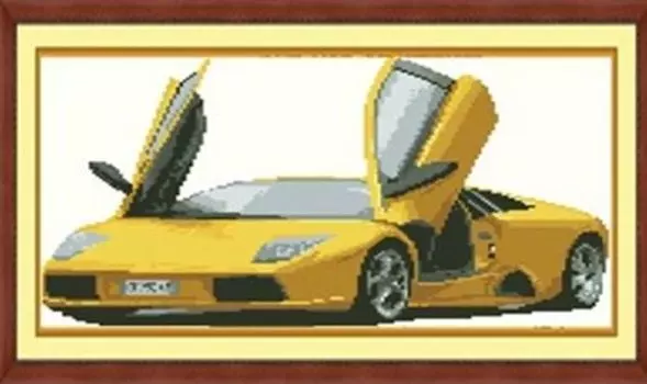 7417 Мозаика Cristal 'Желтая машина', 50*35 см