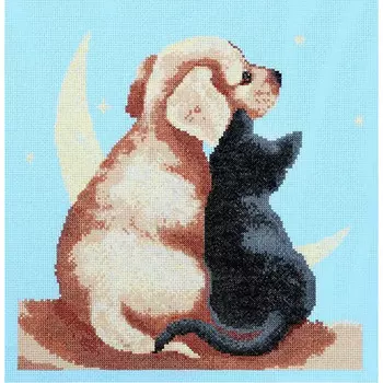 744 Набор для вышивания Hobby&amp;Pro 'Друзья', 28*27 см