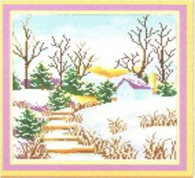 7496 Мозаика Cristal 'Зима', 35*35 см