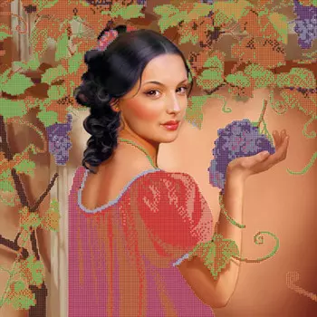 75004 Канва с рисунком Gluriya 'Зелёный виноград' 30*30 см