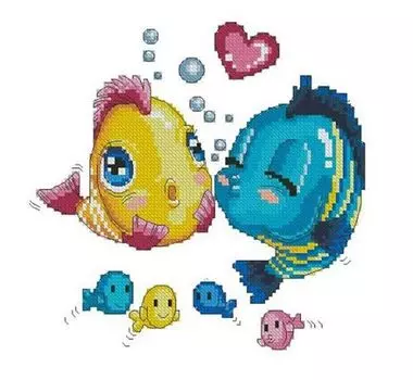 7518 Мозаика Cristal 'Влюбленные рыбки', 30*30 см