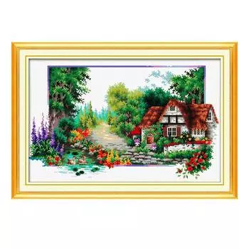 7528 Мозаика Cristal 'Домик в лесу 2', 65*40 см