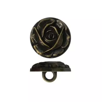 75522, Пуговица на ножке, 18 мм (AB (латунь))