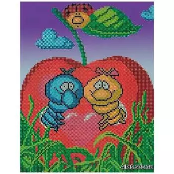 76001 Канва с рисунком Gluriya 'Гусеницы' 20,5*26,5 см