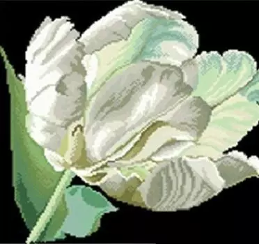 7616 Мозаика Cristal 'Белый тюльпан', 40*40 см