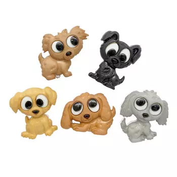 7687, Пуговицы-фигурки. Игривые щенки Dress It