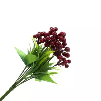 77472 ИЦ Букет Ягоды 38см 7 веток d1,3 КАМЬЕР красный