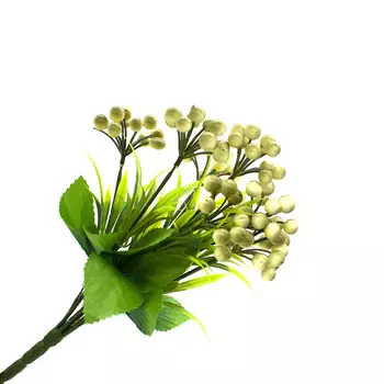 77473 ИЦ Букет Ягоды 38см 7 веток d1,3 КАМЬЕР зеленый