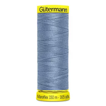 777000 Нить Maraflex для трикотажных материалов, 150м, 100% ПБТ, Gutermann (143 серо-голубой)