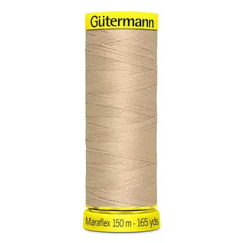 777000 Нить Maraflex для трикотажных материалов, 150м, 100% ПБТ, Gutermann (186 крем-брюле)
