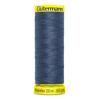 777000 Нить Maraflex для трикотажных материалов, 150м, 100% ПБТ, Gutermann (435 темный джинс)