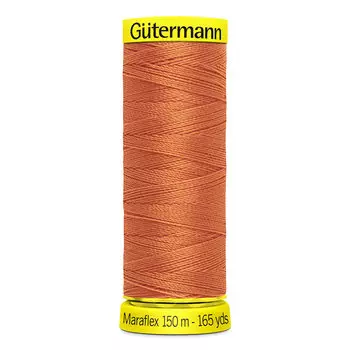 777000 Нить Maraflex для трикотажных материалов, 150м, 100% ПБТ, Gutermann (982 св.рыжий)