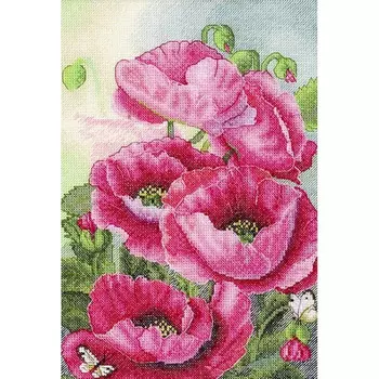 778 Набор для вышивания Hobby&amp;Pro 'Розовые маки', 19*28 см