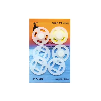 77905 Кнопки одежные 21 мм, нейлон, прозрачные, 3 шт PONY