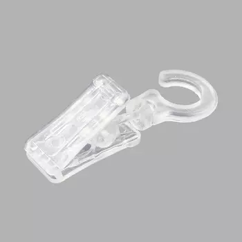 77 transparent Крючок-крокодильчик поворотный 45мм, прозрач., 20шт