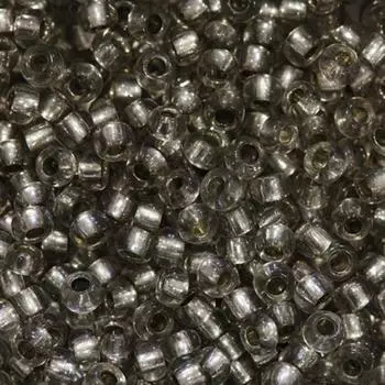 (78141) Бисер прозрачный с серебр.центром 10/0, круг.отв., 50г, Preciosa