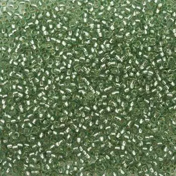 (78163) Бисер прозрачный с серебр.центром 10/0, круг.отв., 50г, Preciosa