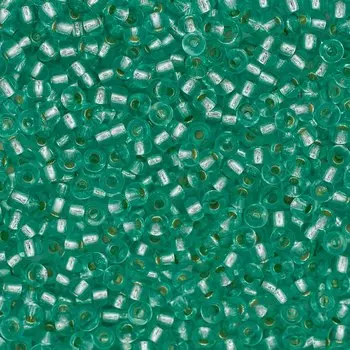 (78164) 331-19001-10/0 Бисер прозрачный solgel с серебр. центром 10/0, круг.отв., 20гр Preciosa