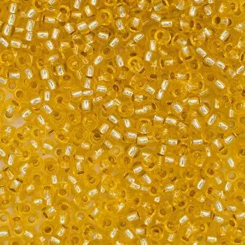 (78181) Бисер прозрачный с серебр.центром 10/0, круг.отв., 50г, Preciosa