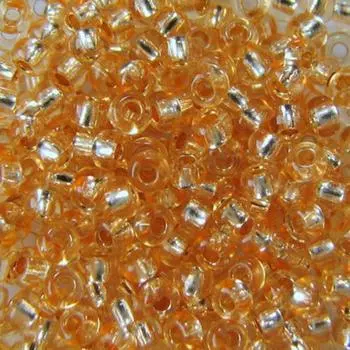 (78183) Бисер прозрачный с серебр.центром 10/0, круг.отв., 50г, Preciosa