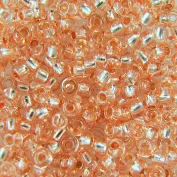 (78185) Бисер прозрачный с серебр.центром 10/0, круг.отв., 50г, Preciosa