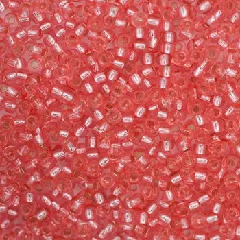 (78191) Бисер прозрачный с серебр.центром 10/0, круг.отв., 50г, Preciosa