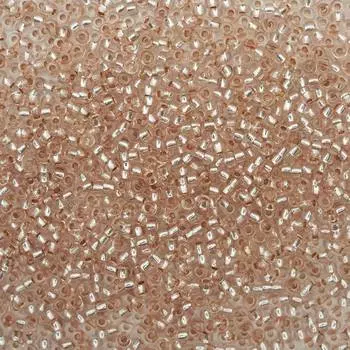 (78211) Бисер прозрачный с серебр.центром 10/0, круг.отв., 50г, Preciosa