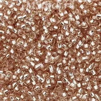 (78212) Бисер прозрачный с серебр.центром 10/0, круг.отв., 50г, Preciosa