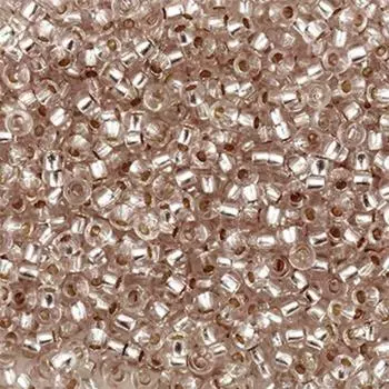 (78213) Бисер прозрачный с серебр.центром 10/0, круг.отв., 50г, Preciosa