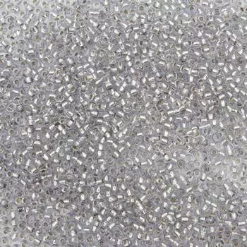 (78221) Бисер прозрачный с серебр.центром 10/0, круг.отв., 50г, Preciosa