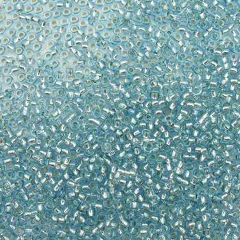 (78232) Бисер прозрачный с серебр.центром 10/0, круг.отв., 50г, Preciosa