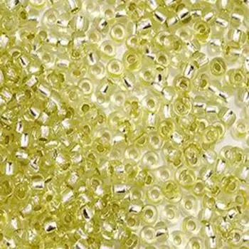 (78253) Бисер прозрачный с серебр.центром 10/0, круг.отв., 50г, Preciosa