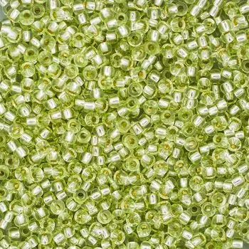 (78254) 331-19001-10/0 Бисер прозрачный solgel с серебр. центром 10/0, круг.отв., 20гр Preciosa