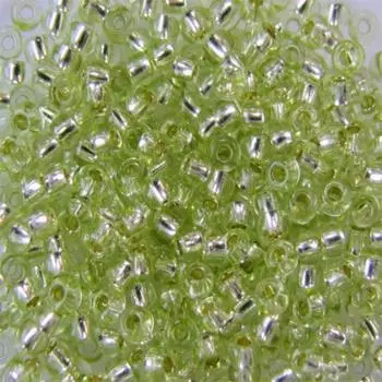 (78254) Бисер прозрачный с серебр.центром 10/0, круг.отв., 50г, Preciosa