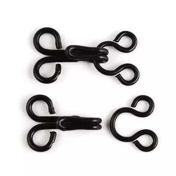 78254 Крючки с петельками одежные 12 мм, сталь, черные, 14 шт PONY