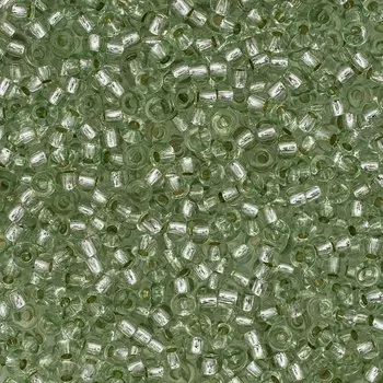 (78263) 331-19001-10/0 Бисер прозрачный solgel с серебр. центром 10/0, круг.отв., 20гр Preciosa