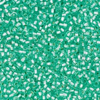 (78264) 331-19001-10/0 Бисер прозрачный solgel с серебр. центром 10/0, круг.отв., 20гр Preciosa