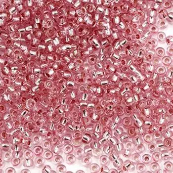 (78293) Бисер прозрачный с серебр.центром 10/0, круг.отв., 50г, Preciosa