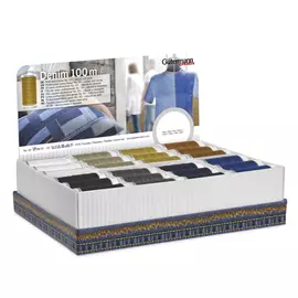 799739 Дисплей для хранения нитей 'Denim'100м, 48 катушек Gutermann