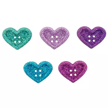 7, Декоративные пуговицы. Большие серд Dress It Up