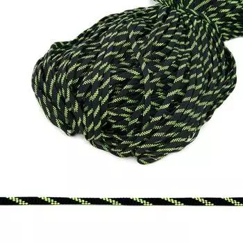 7С859 Шнур обувной 9мм*200м (Мн) (черн.с люм.сал)