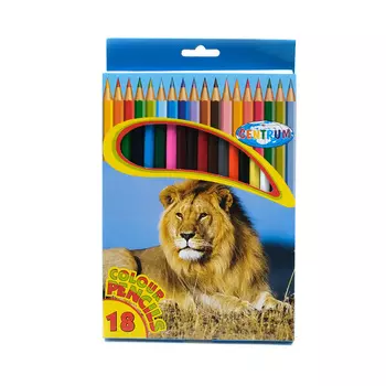 80170 Карандаши цветные деревянные 18 цветов Centrum