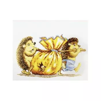 804 Набор для вышивания 'Овен' 'Грибники', 24*15 см