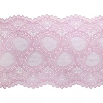 80Р Кружево эластичное 19,5см*10м (сиреневый)