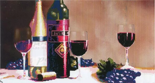 8114 Картина со стразами 'Шато бордо', 110*87см