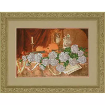 81209 Набор для вышивания бисером Краса и творчество 'Мелодия для скрипки' 45,8*31 см