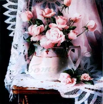 8160 Картина со стразами 'Розы в кувшине', 100*103см