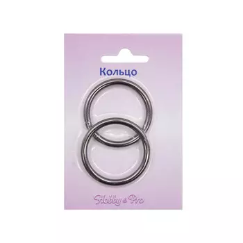 816-008 Кольцо разъемное, 30*3,5 мм, упак/2 шт, Hobby&amp;Pro (черный никель)